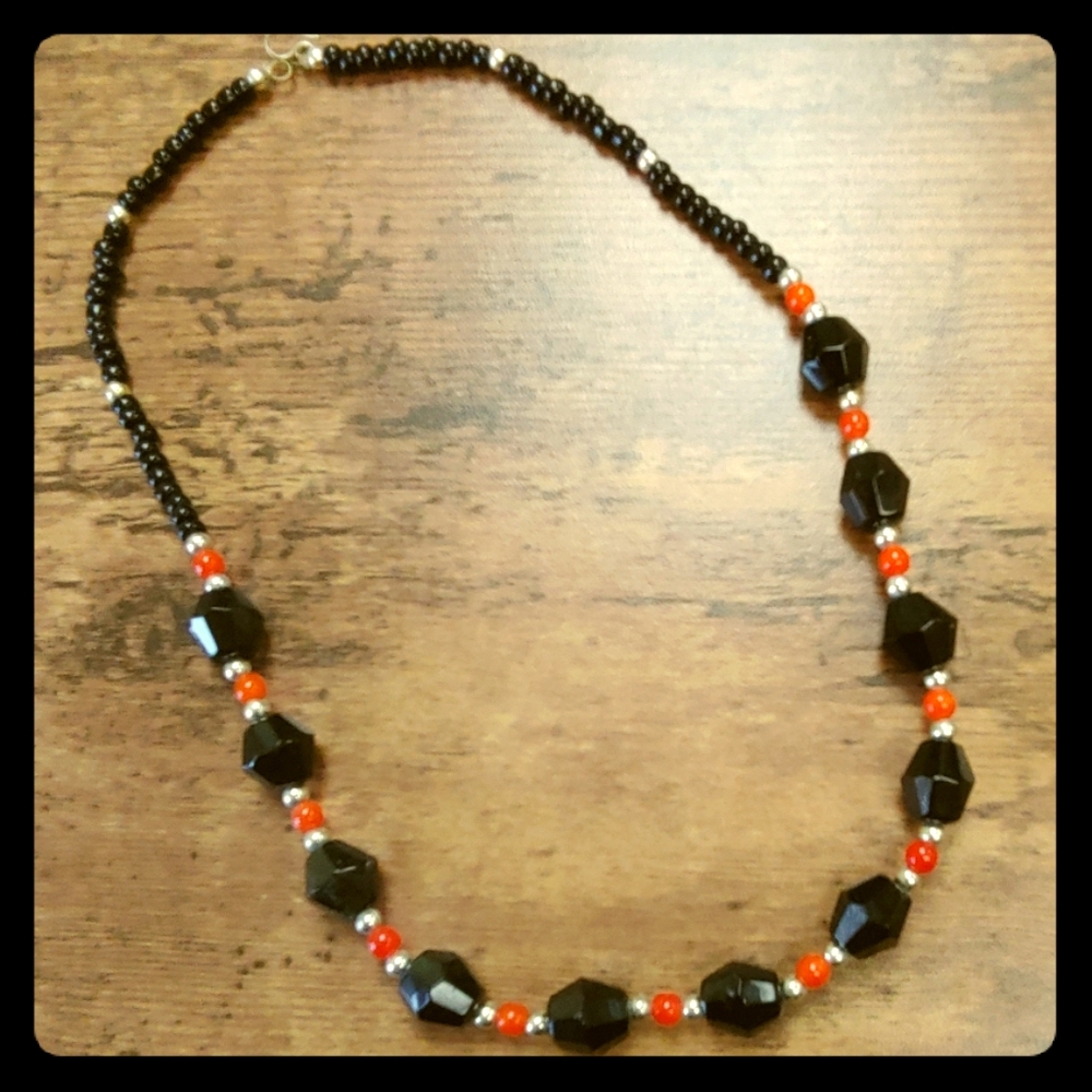 Orange/ Black necklace
